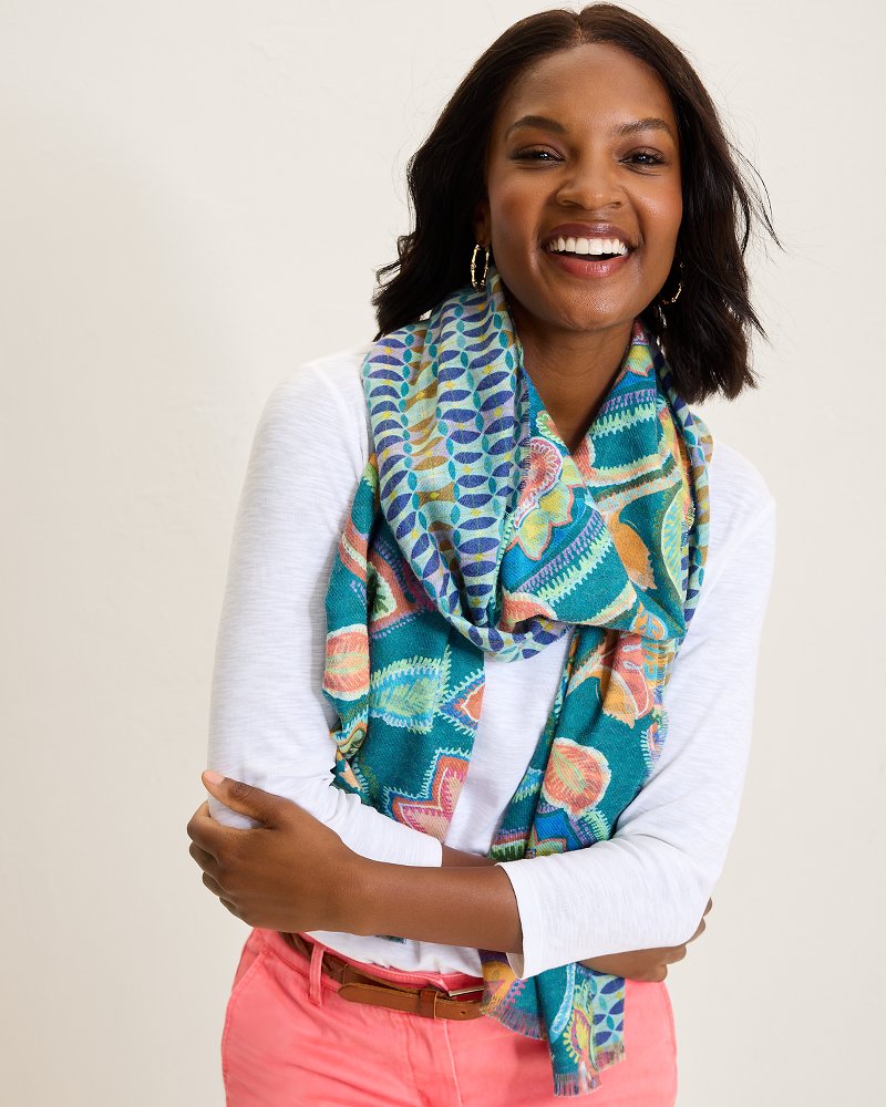 Hypnotic Garden Double Face Scarf