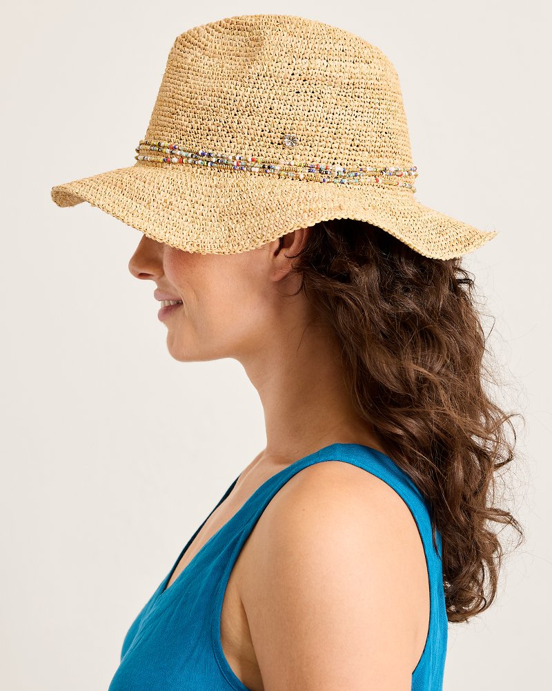Emmy Beaded Raffia Hat display picture 1