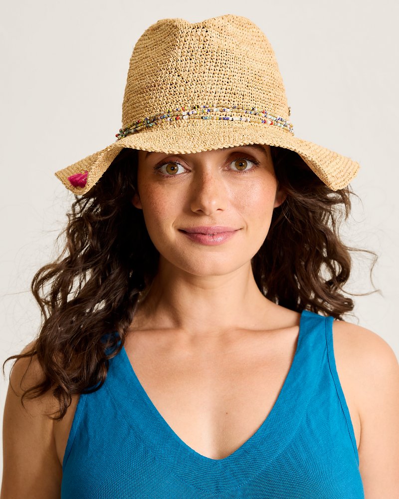 Emmy Beaded Raffia Hat