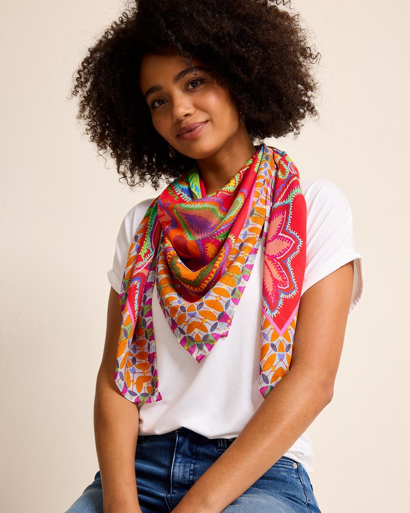 Hypnotic Garden Square Scarf