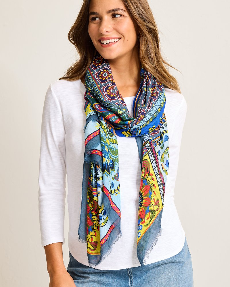 Tile Patch Wrap Scarf