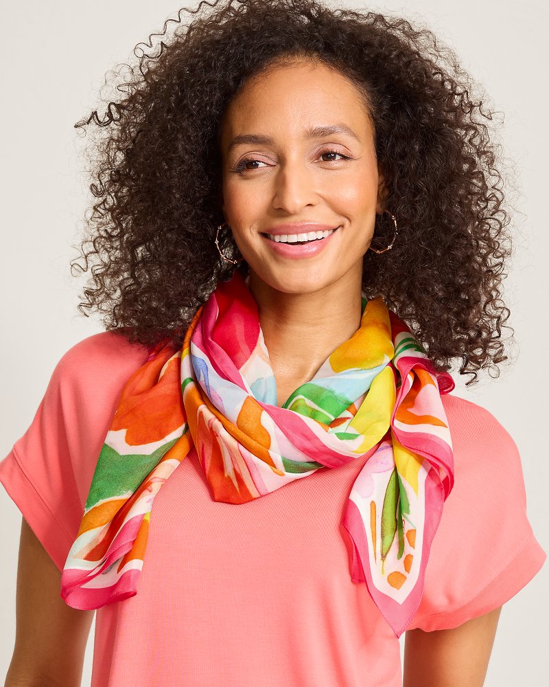 Thumbnail for Bloom Square Silk Scarf