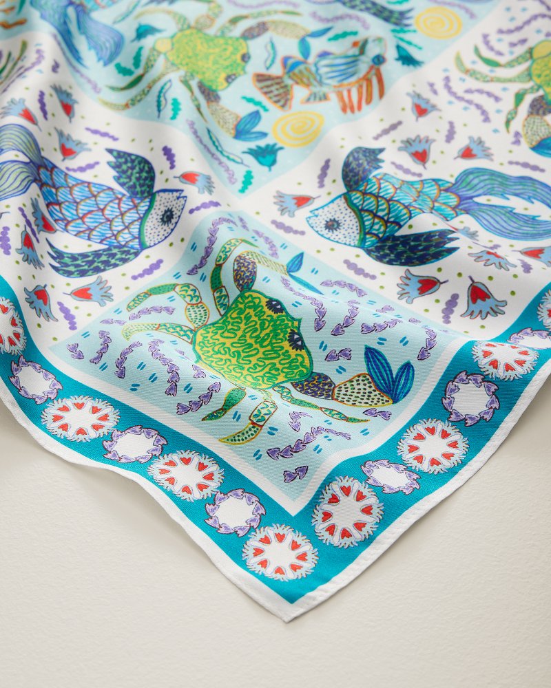 Thumbnail for Sea Life Silk Bandana