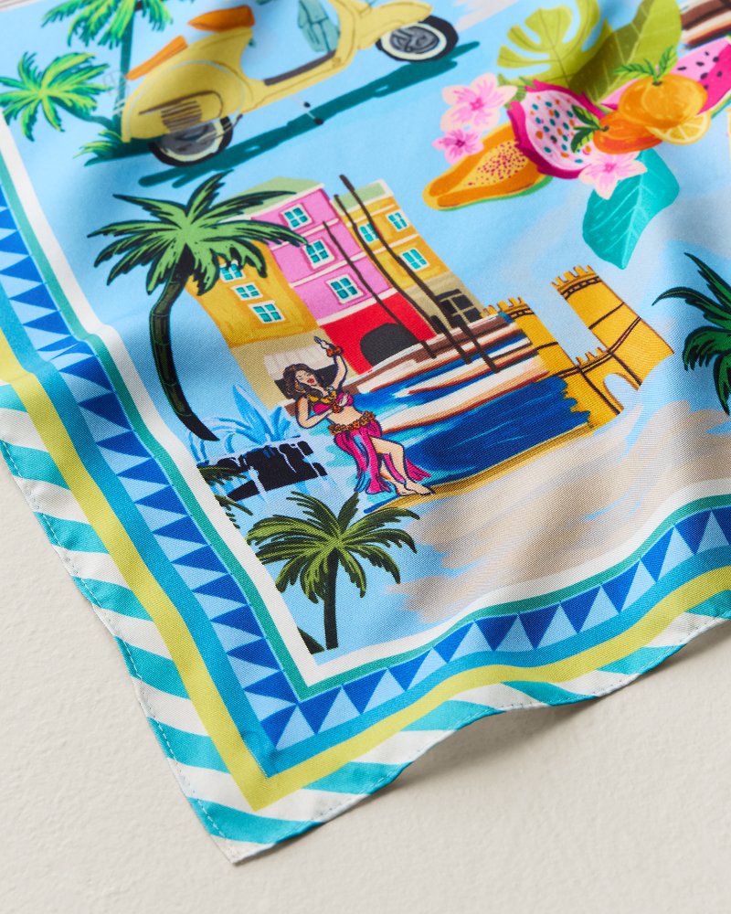 Amalfi Views Square Silk Bandana
