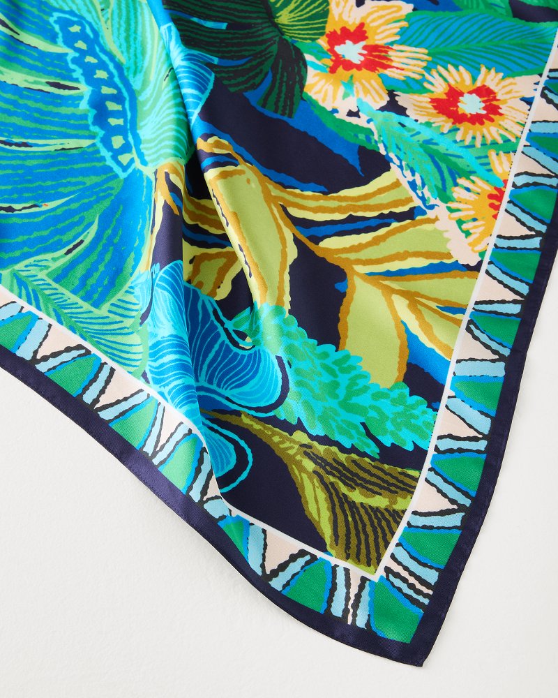 Rain Forest Square Silk Scarf