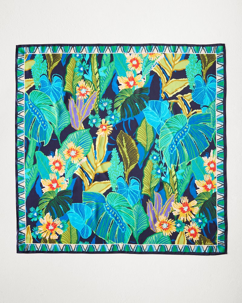 Thumbnail for Rain Forest Square Silk Scarf