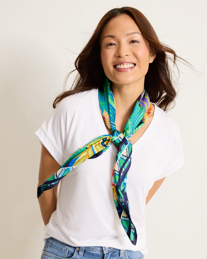 Rain Forest Square Silk Scarf