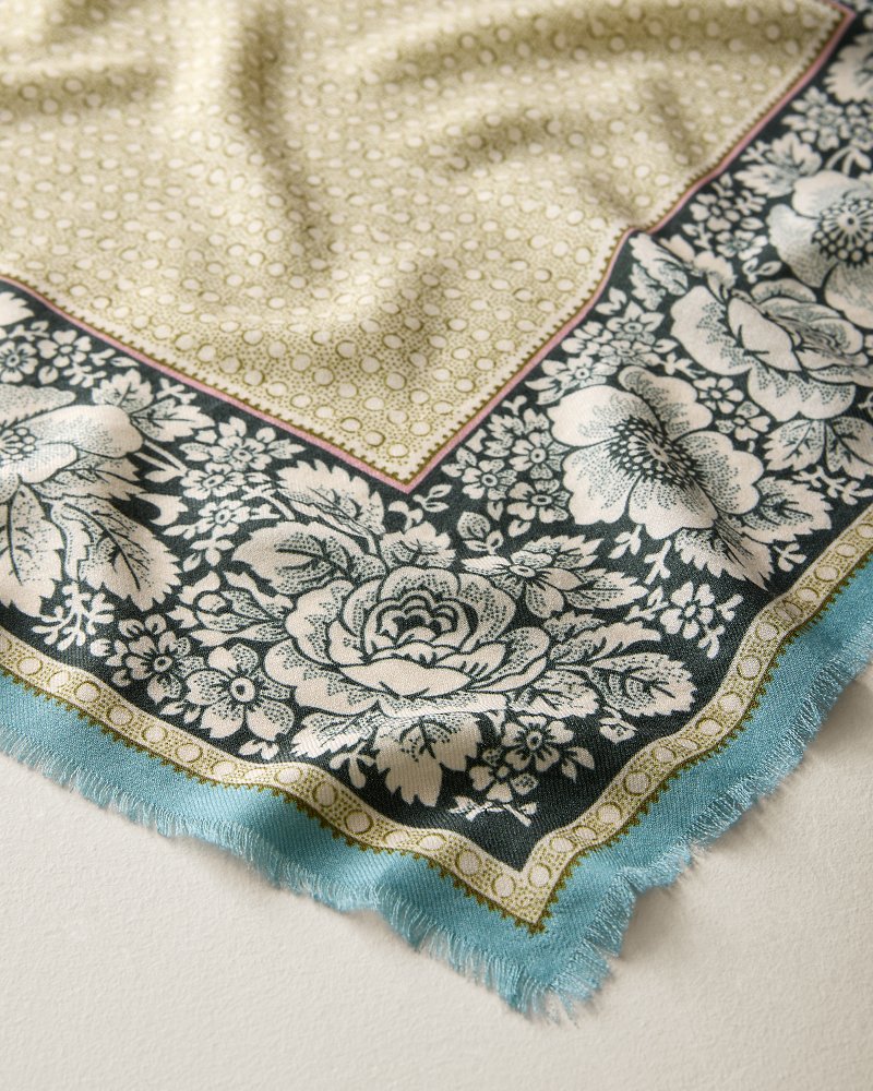 Vintage Floral Wool Bandana