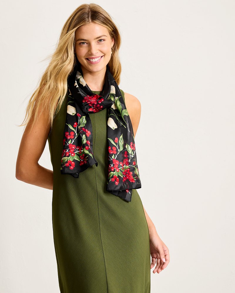 Amaryllis Silk Scarf