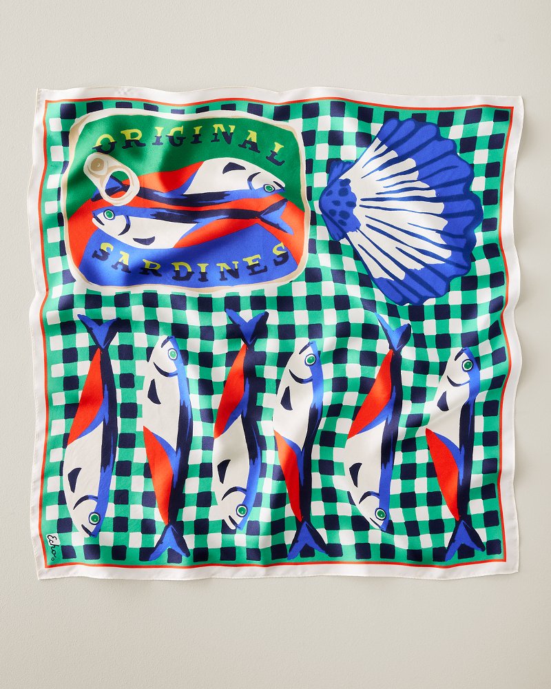 Tinned Fish Silk Bandana Scarf