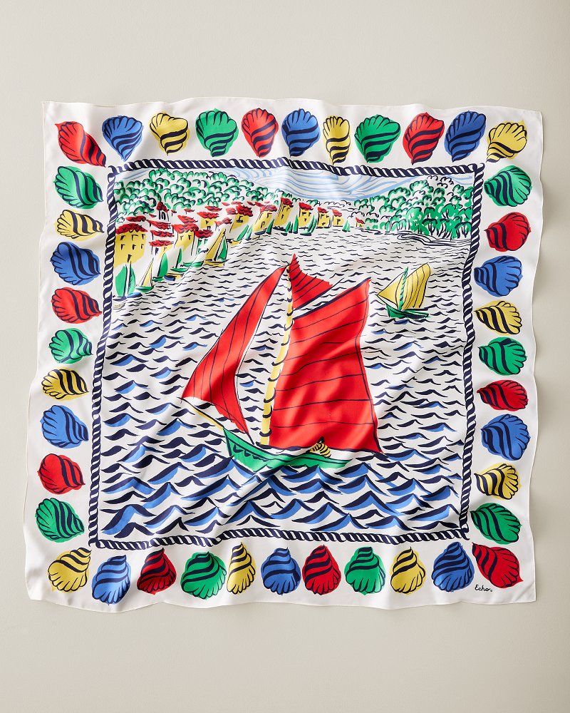Sail Away Silk Square Scarf