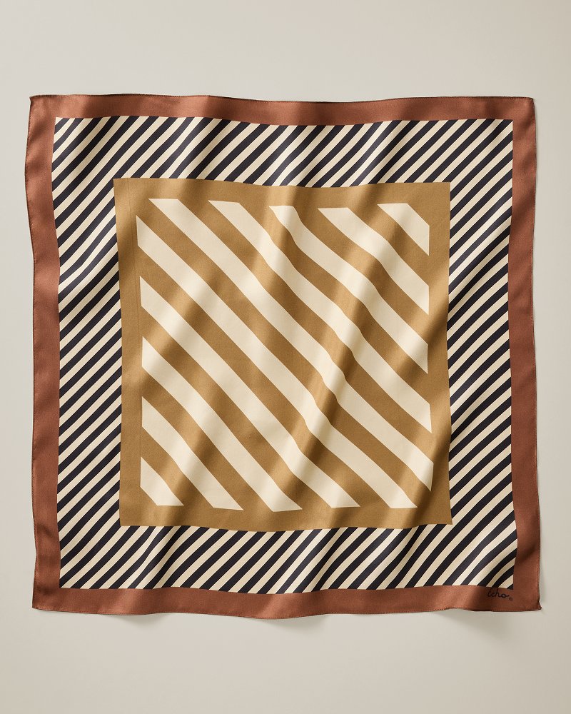 Stripes Silk Bandana Scarf