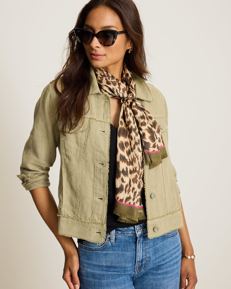Leopard Silk Scarf