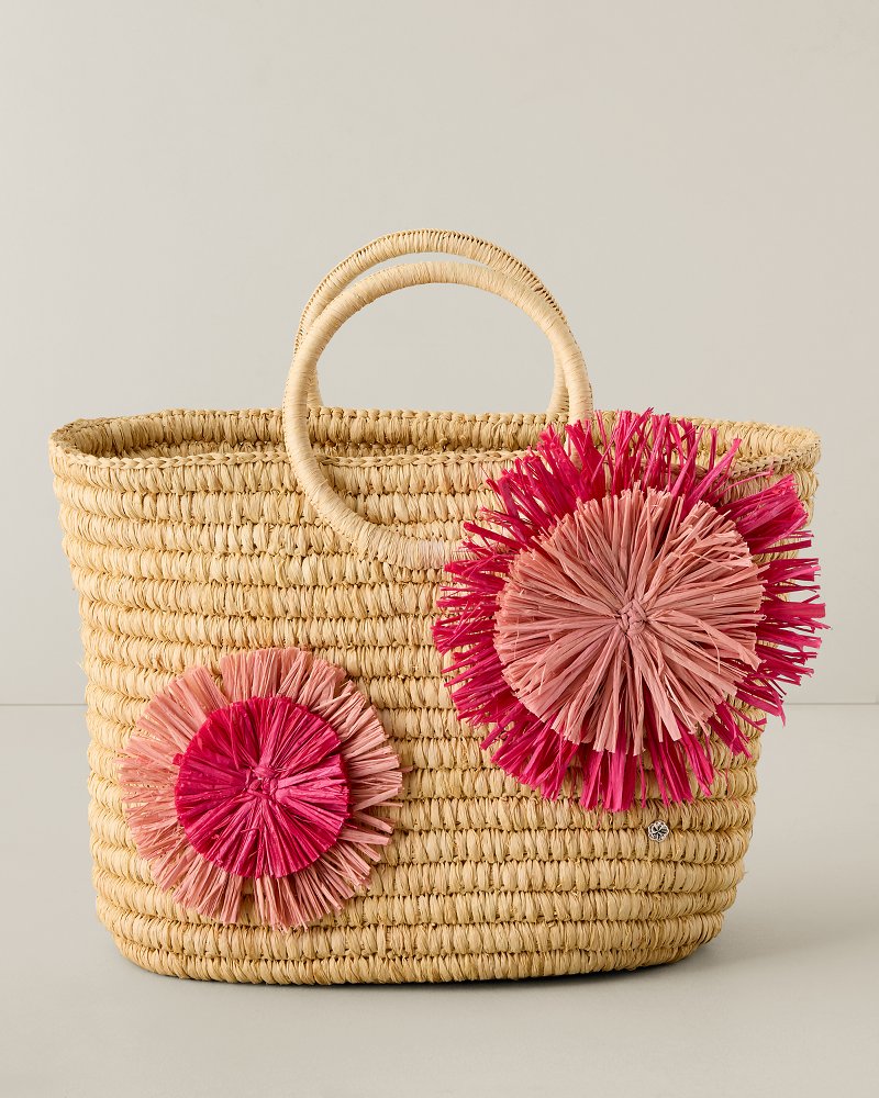 Floral Raffia Bag