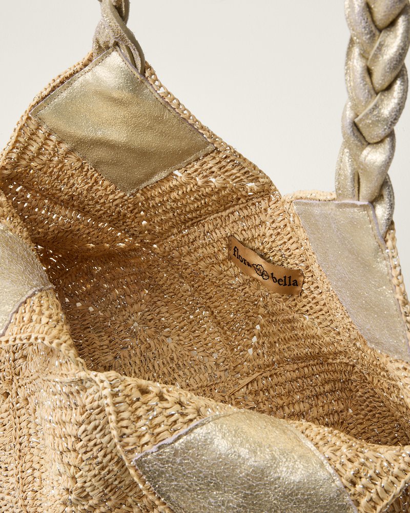 Foggia Lux Crochet Raffia Tote thumbnail 4