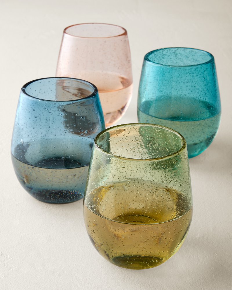 Bubble Stemless 16-oz. Wine Glasses - Set of 4