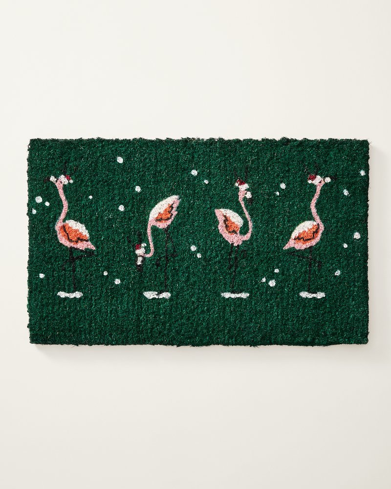 Festive Flamingo Coir Mat