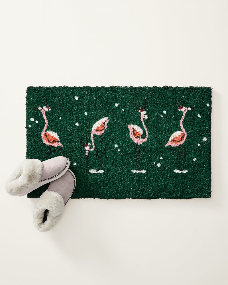 Festive Flamingo Coir Mat