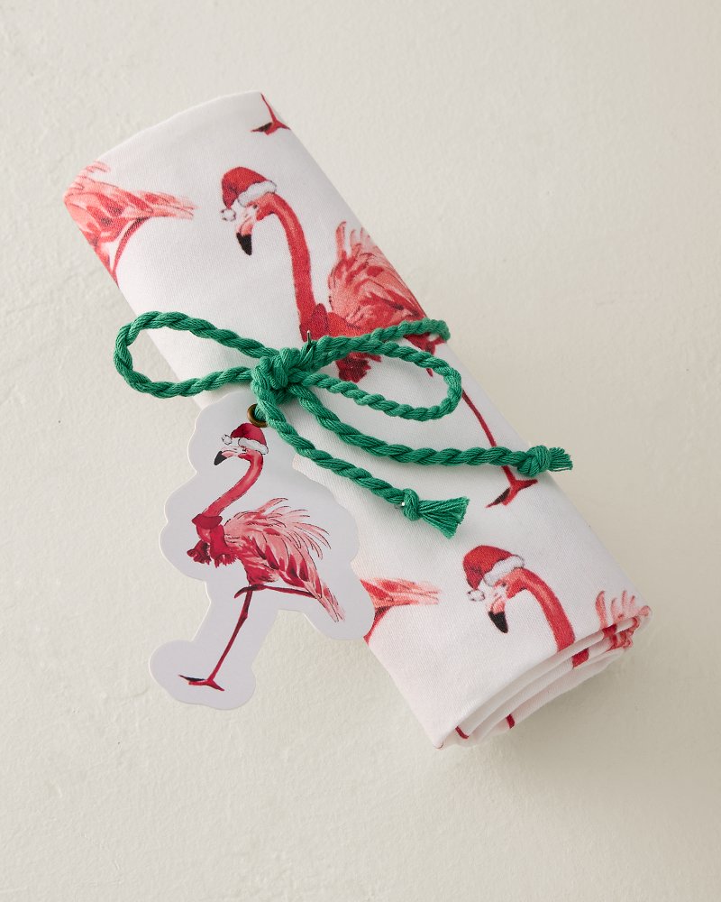 Holiday Flamingo Bar Towel