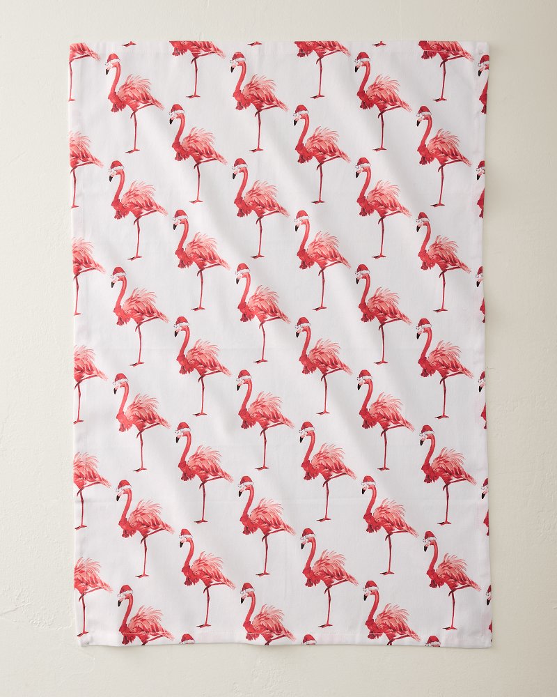 Holiday Flamingo Bar Towel