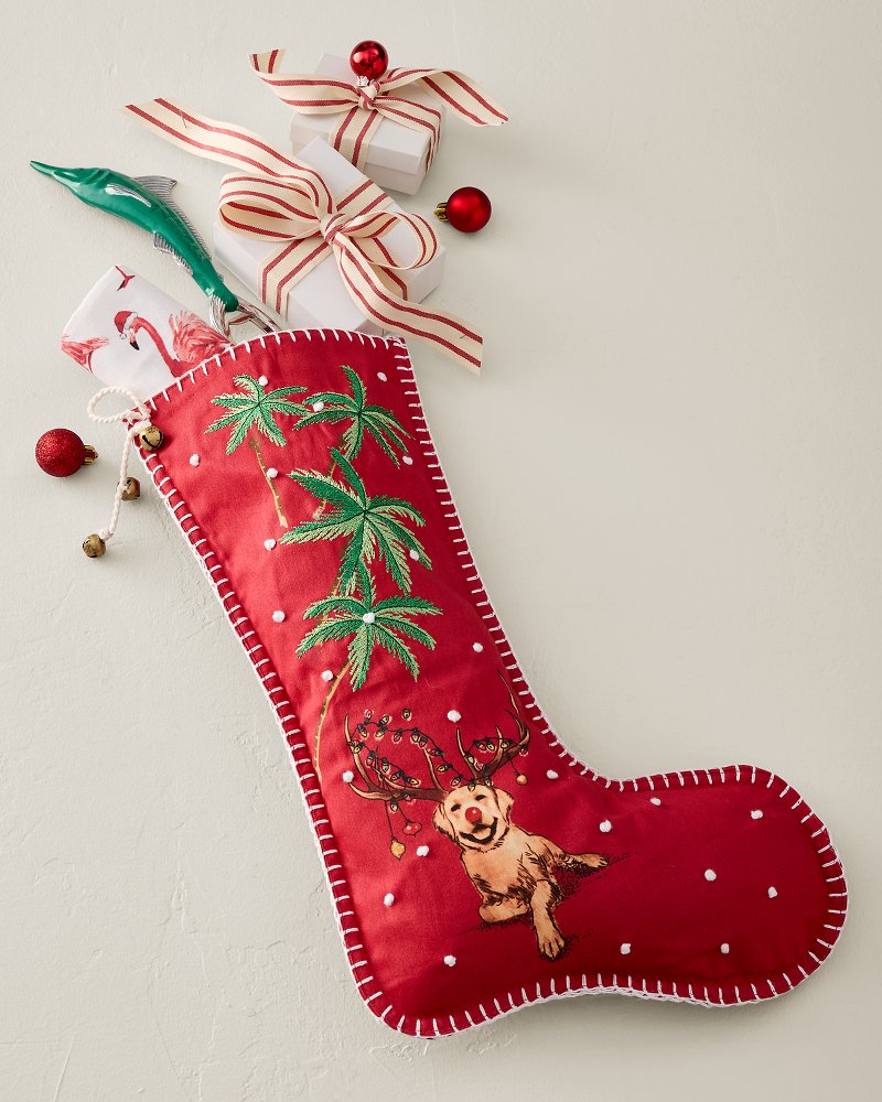 Huladay Retriever Holiday Stocking