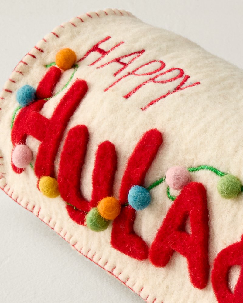 Happy Huladays Felt Wine Tote