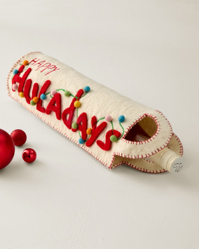 Happy Huladays Felt Wine Tote