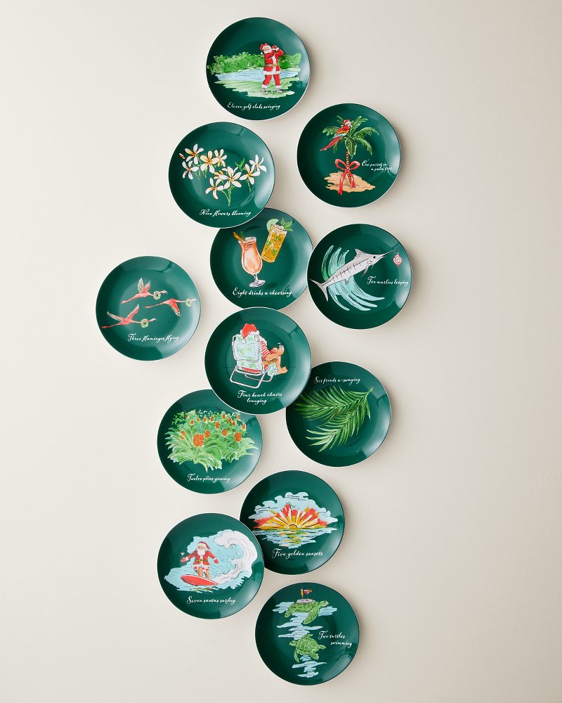 Tommy Bahama 12 Days of Paradise Appetizer Plates