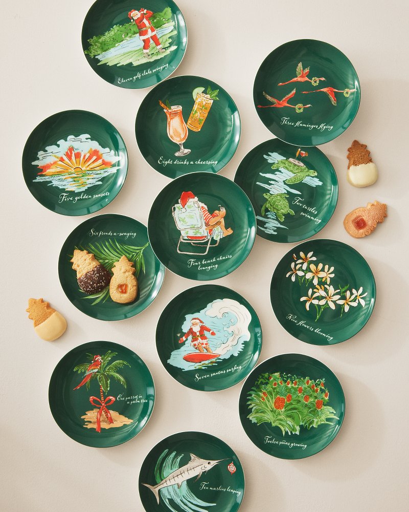 Tommy Bahama 12 Days of Paradise Appetizer Plates
