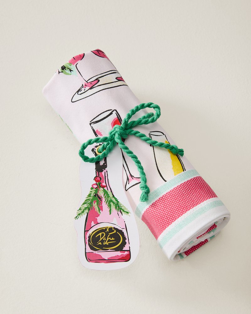 Pink Drinks Bar Towel