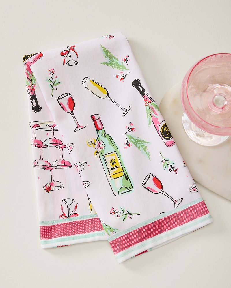 Pink Drinks Bar Towel