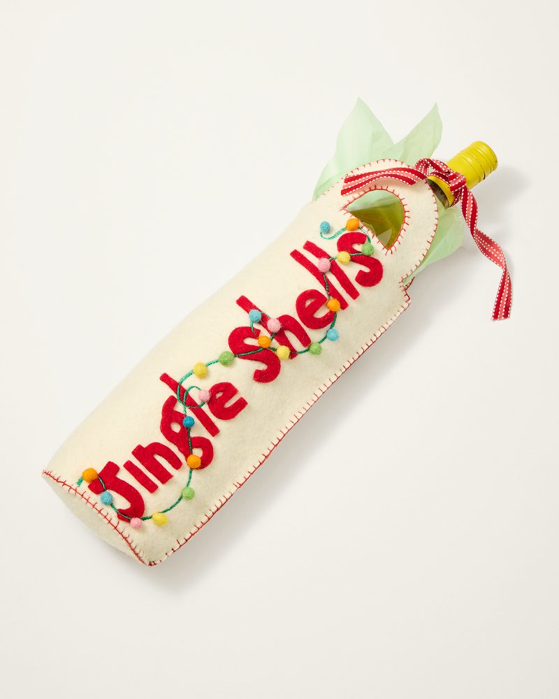 White Jingle Shells Wine Bag
