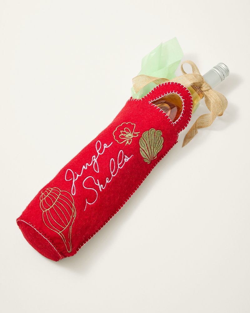 Red Jingle Shells Wine Bag