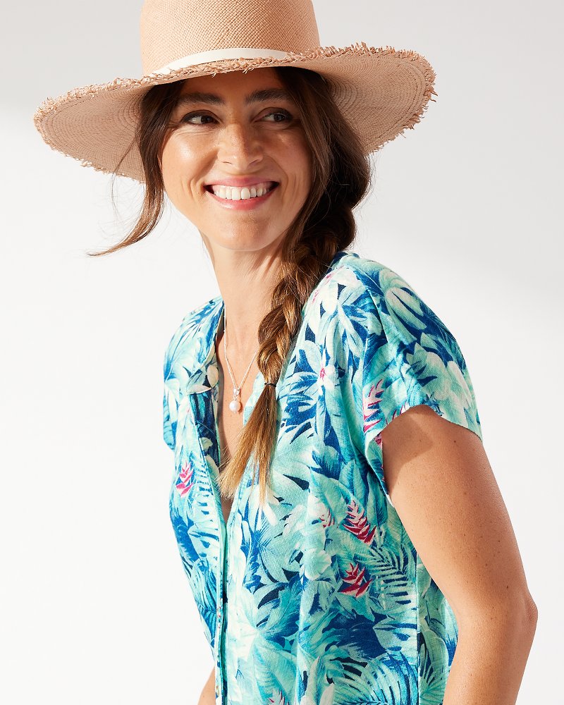 Fringed Wide-Brim Panama Hat