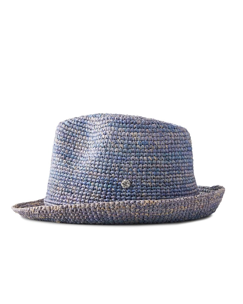 Thumbnail for Gigi Crochet Raffia Packable Fedora Hat