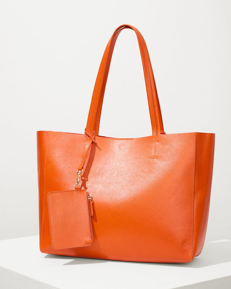Thumbnail for Tommy Bahama Perforated Leather Tote
