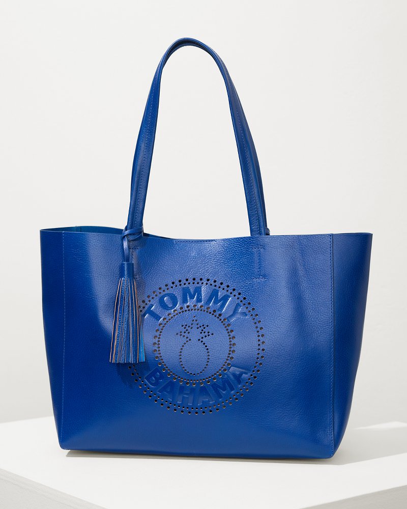 Tommy Bahama Perforated Leather Tote