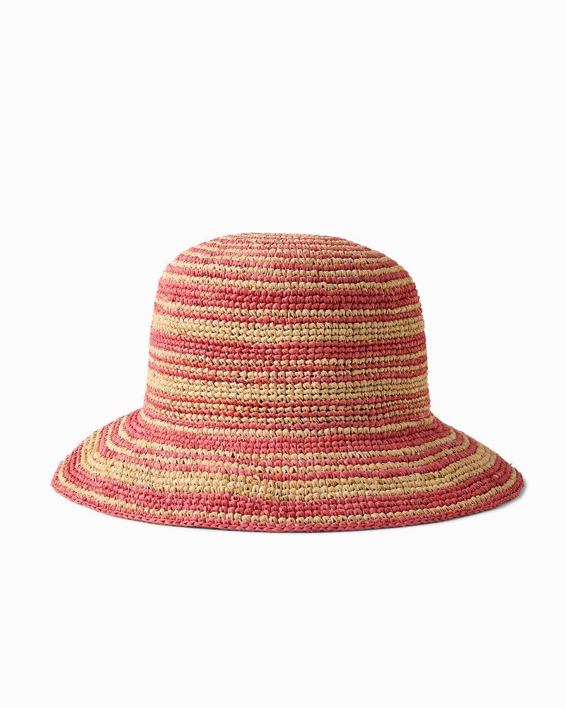 Raffia Stripe Bucket Hat