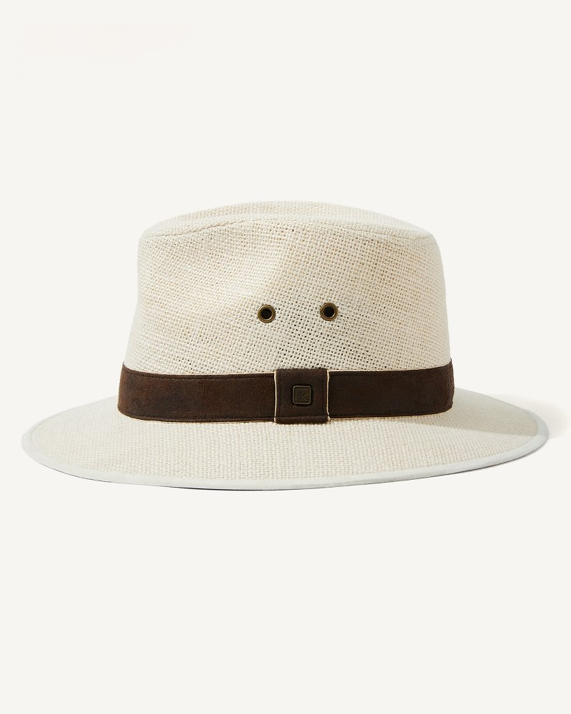 Tommy Bahama Men's Linen Safari Hat, Natural, Large: Buy Online at