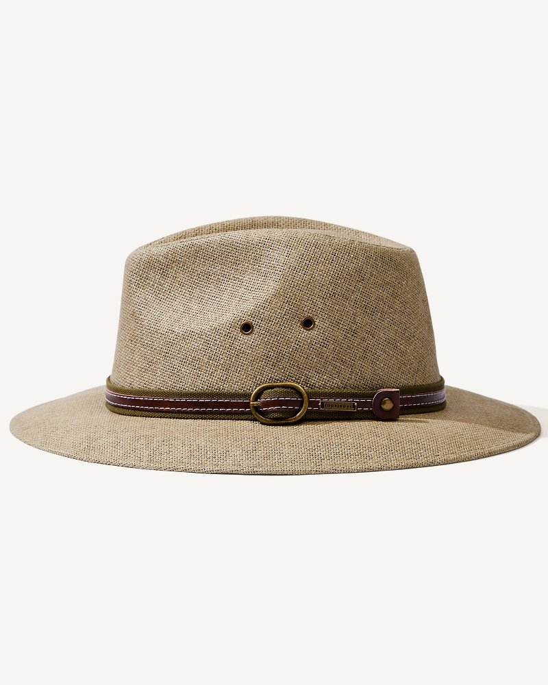 Tommy Bahama Men's Linen Safari Hat, Natural, Large: Buy Online at