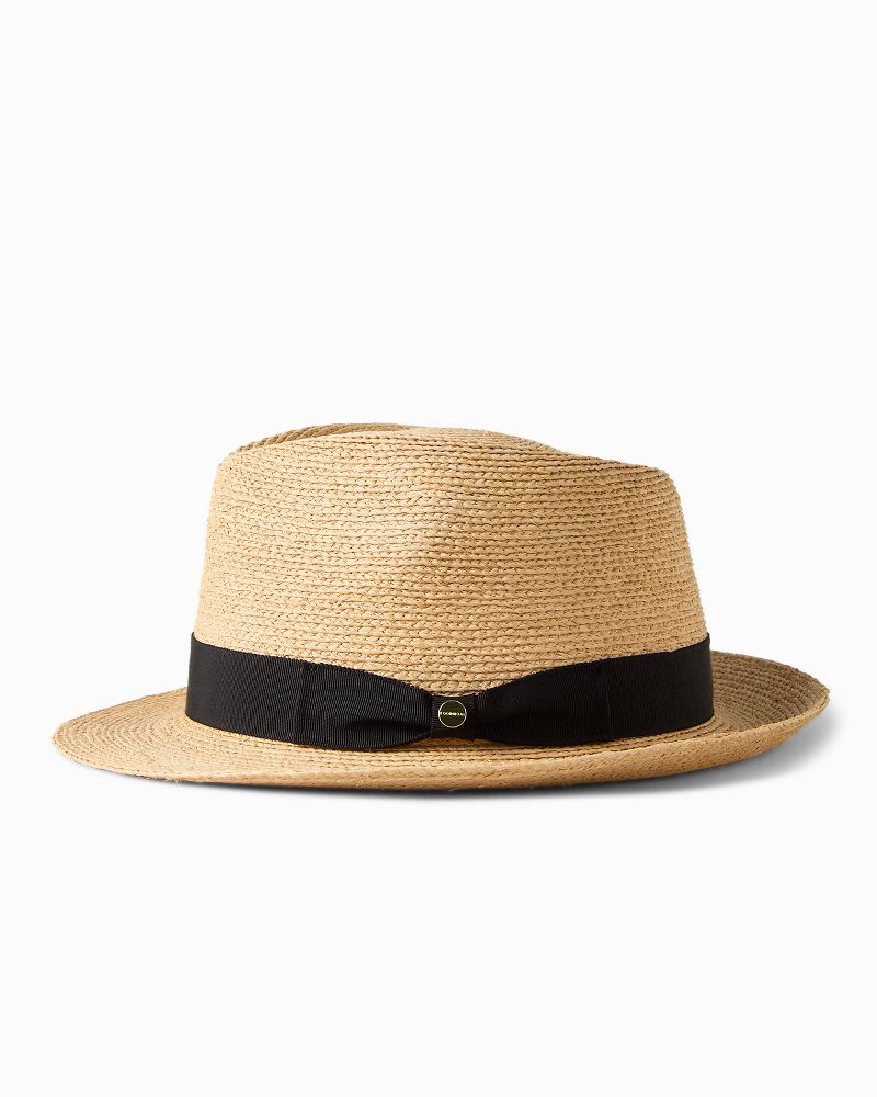 Palm Beach Packable Raffia Fedora Hat