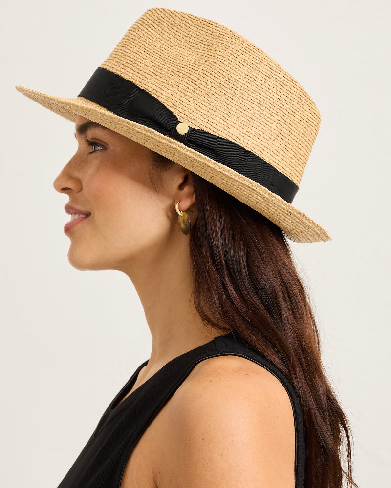 Tommy Bahama Black Packable Ribbon Hat HFL1683_042_main?$main_detail_700$ main image 4