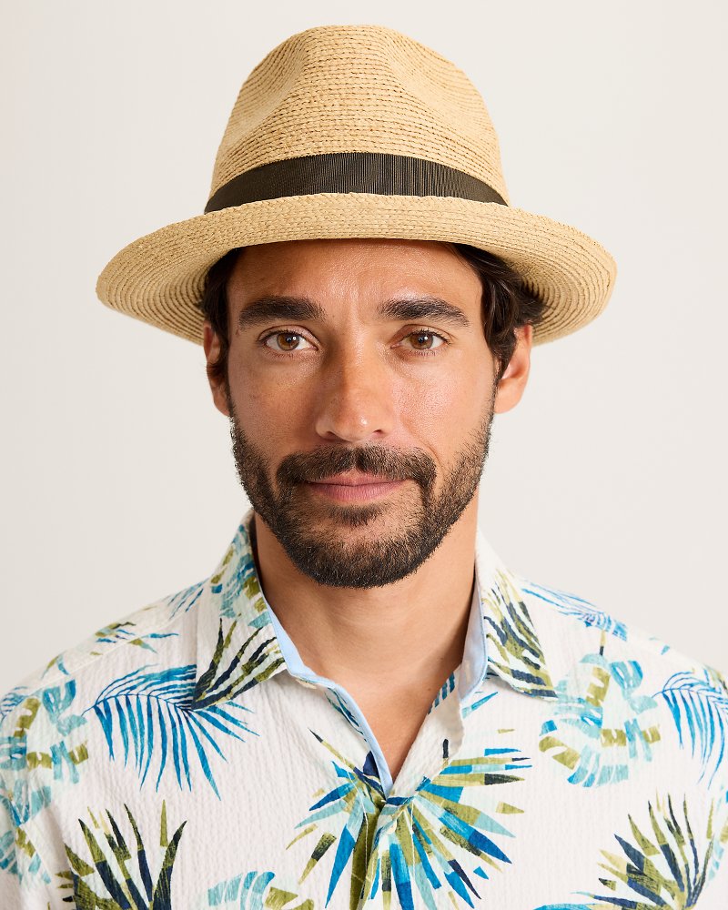 Villa Raffia Packable Fedora Hat