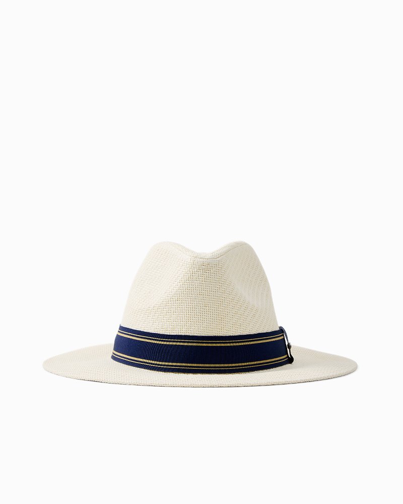 Tommy Bahama Blue & Natural Straw Sun Hat with Chin Strap StrawHat-Mockup-Vista_13d4d91f  main image 2