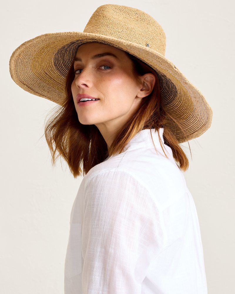 Hudson Metallic Crochet Raffia Sun Hat display picture 3