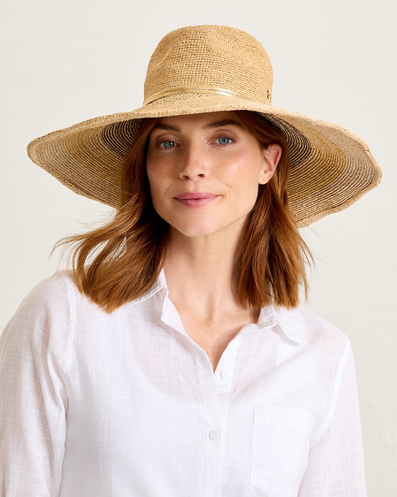 Hudson Metallic Crochet Raffia Sun Hat