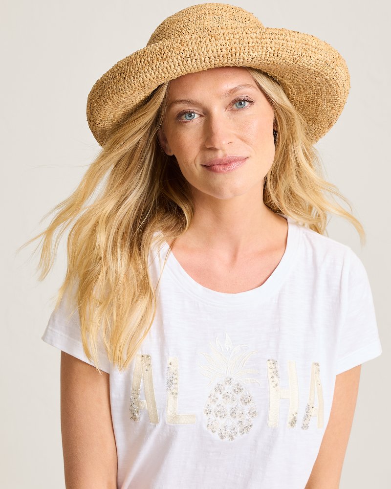 Maria Packable Raffia Upturn Hat