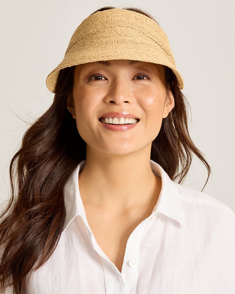 Maggie's Raffia Visor Hat