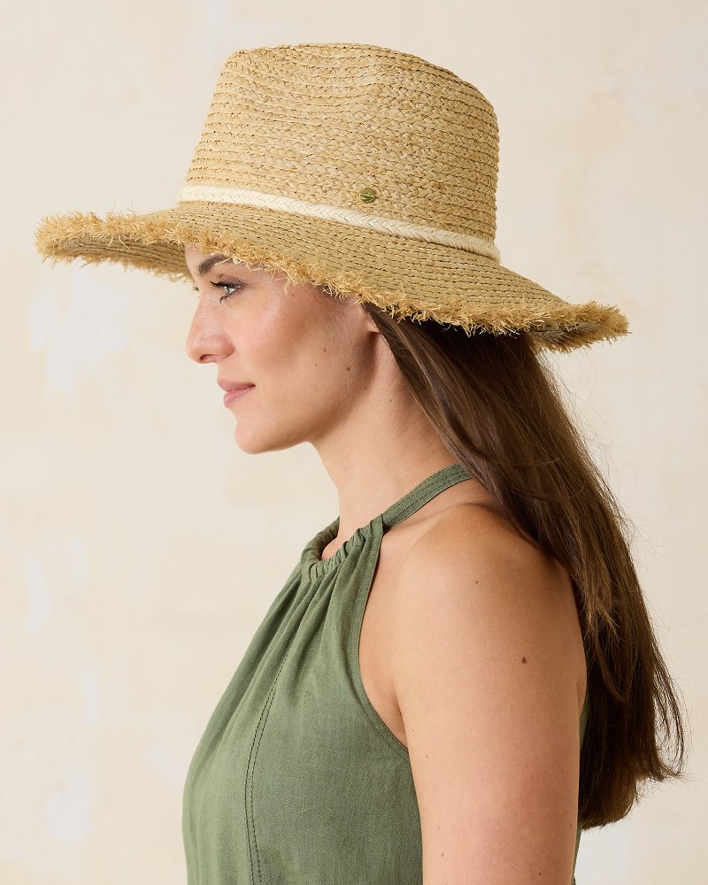 Brighton Fringe Brim Raffia Hat