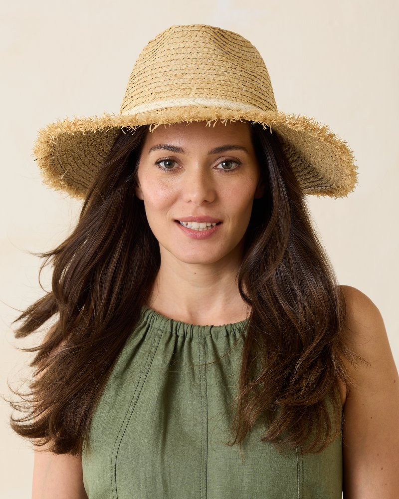 Brighton Fringe Brim Raffia Hat